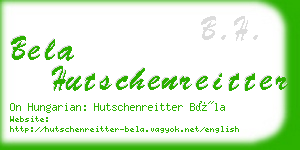 bela hutschenreitter business card